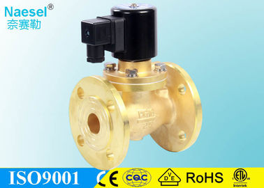 1 " Flange Connect Directional Solenoid Valve , Brass Body Air Operated Solenoid Valve